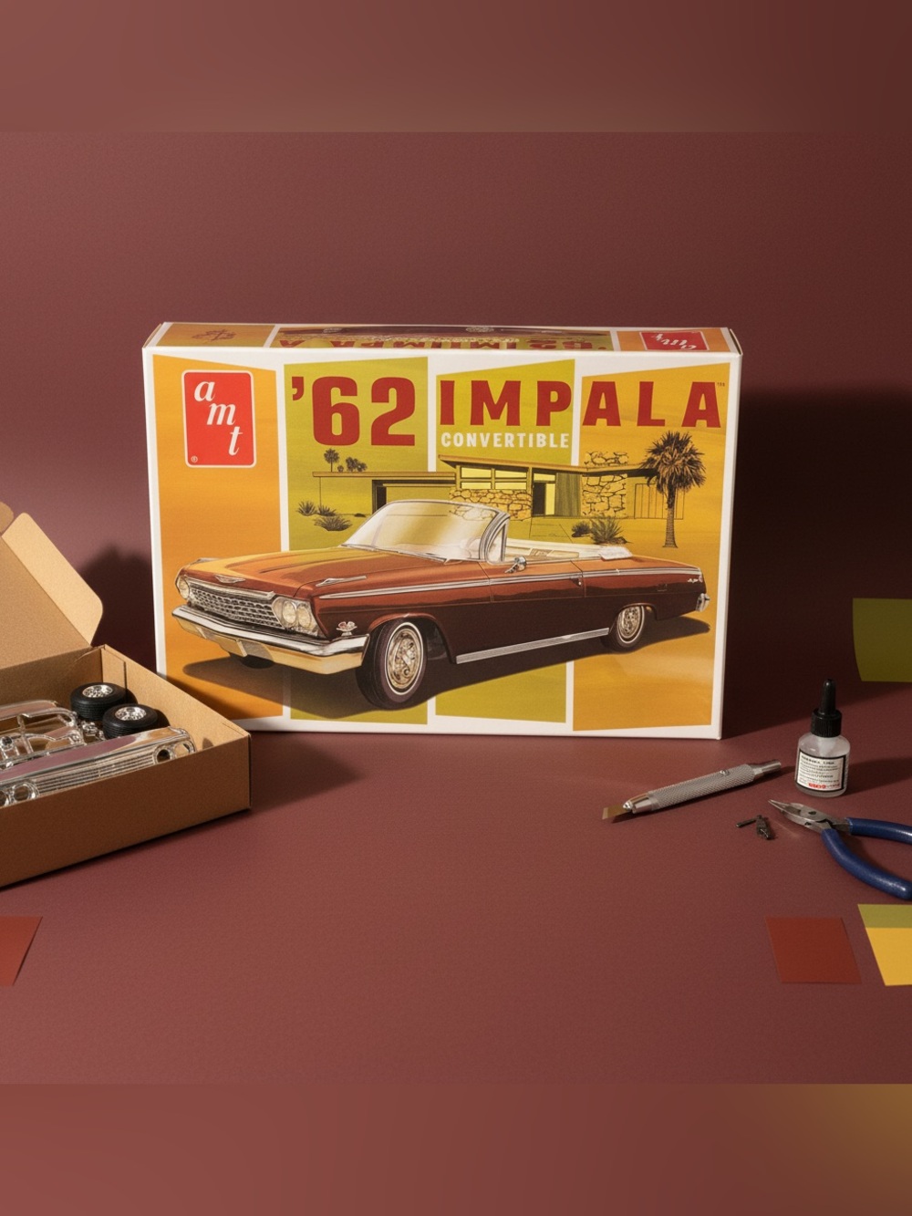 NIB AMT '62 Impala Convertible Model Kit🖤🖤